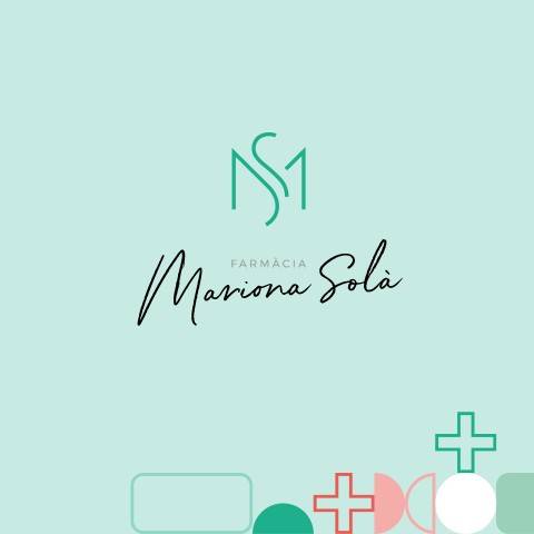 Identidad gráfica diseño web Farmacia Mariona Solà