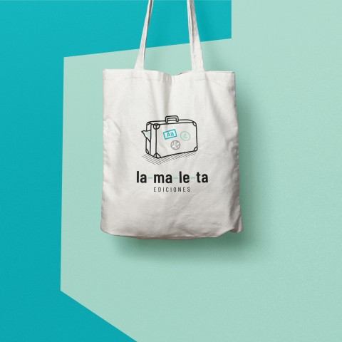 Diseño del logotipo y la identidad gráfica de la editorial La Maleta Ediciones. 